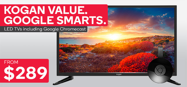 Kogan 32″ LED TV (Series 5 QH5000) including Google Chromecast for $289