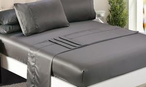 Silky Satin Sheets and Pillowcase Set: Single ($29)