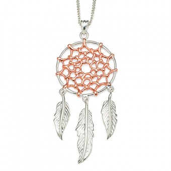 SALE! 2-Tone Silver Dream Catcher Pendant NOW $49.00 (was $69.00)