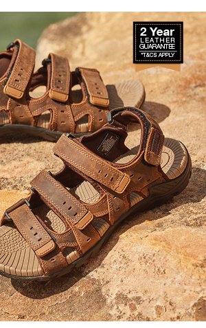 FRENZY ENDS MIDNIGHT: 1/2 Price off a huge range! | All Men’s Leather Sandals Now $49