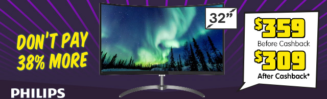 Philips 32″ Full HD 1920×1080 Curved Monitor with FreeSync $359