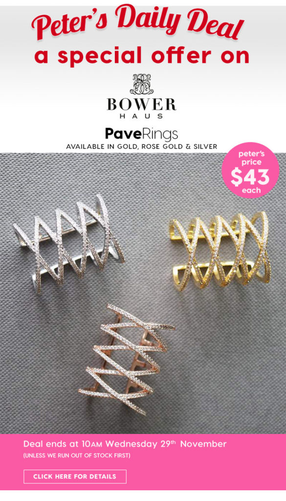 Bowerhaus Pave Rings for a Special Price of $43