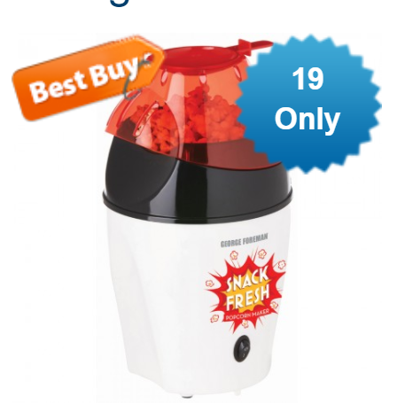 4 Days only Black Friday Sale | George Foreman Snack Fresh Popcorn Maker – GFPC1 ONLY $28.95