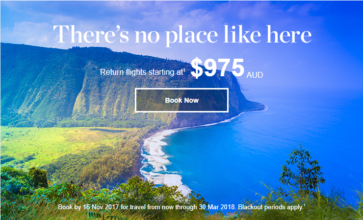 Take a dip in paradise with fares starting at $975 AUD Return