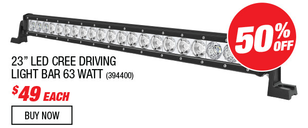 LED Cree Driving Light Bar 63W – 23″ Now $49.00 each (Was $99.00 each)