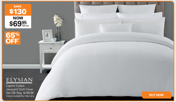 48hr Offers Too Hot To Miss! Elysian Capitol Cotton Jacquard Qcs Qb NOW: $69.95 (was: $199.95)