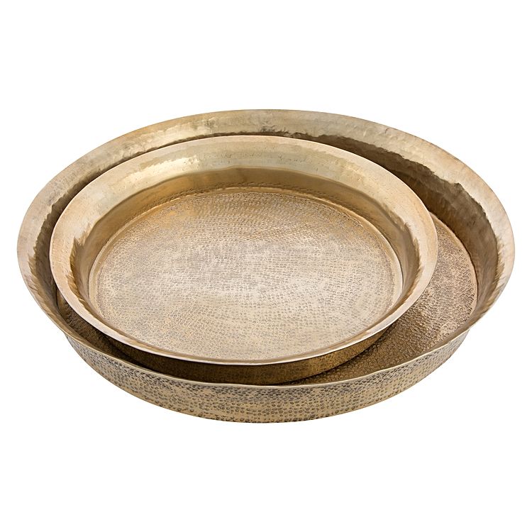 Bubble Hammered Round Collar Platter (Set of 2) ONLY $123.95