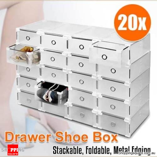 20X Foldable Stackable Shoes Storage $29