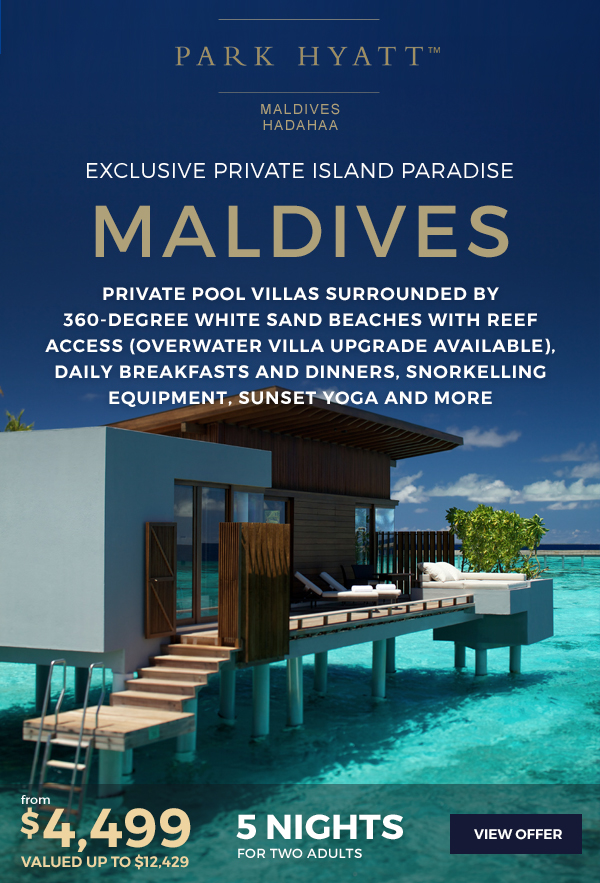 Park Hyatt Maldives Hadahaa – Private Pool Villa $4,499