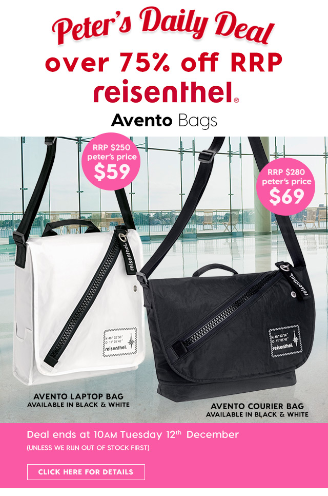 Reisenthel Avento Courier Bag Black NOW $69.00 (RRP:$280.00)