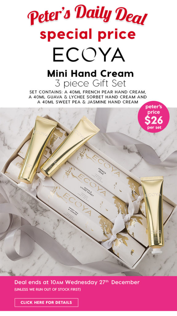 Ecoya Mini Hand Cream Gift Set 3piece. Special Price $26