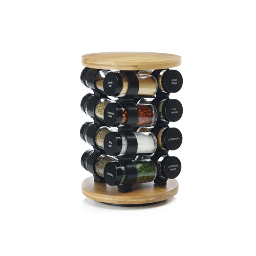 Keep your spices organised | Maxwell & Williams Spice It Up 17 Piece Bamboo Spice Carousel Set NOW $93.95 (RRP $109.95)