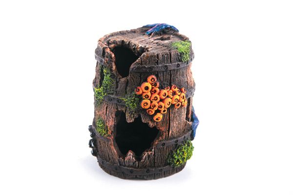 FISH AQUARIUM DÉCOR | Kazoo Aquarium Ornament Barrel Medium NOW $19.94 (was $28.49)