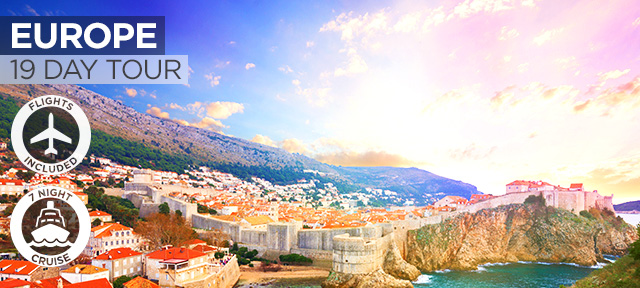 EUROPE: 19 Day European Dream Tour for Two Including Flights ONLY $9,998 (Valued at $13,598)