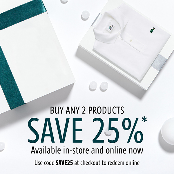 BUY ANY 2 PRODUCTS, SAVE 25% | Lacoste’s collection of Men’s premium leather goods