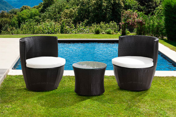 NEW Deals at Hot Prices! Shangri-La 3 Piece Wicker Vase Chair & Table Set (Dark Brown) ONLY $239 + Delivery