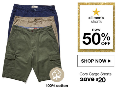 Men’s shorts NOW 50% OFF!