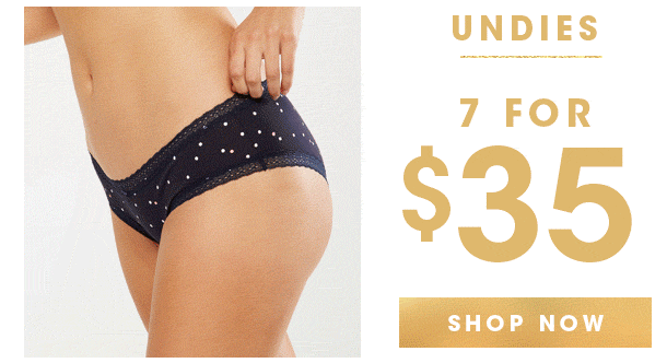 Women’s Undies 7 FOR $35