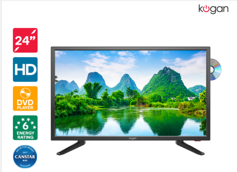 TVs from JUST $159 | Kogan 24″ LED TV & DVD Combo (Series 6 LH6000) $159 + Delivery (Was $199)