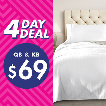 1000TC Bamboo Sheet Sets | QB + KB Just $69 | 4 Days Only