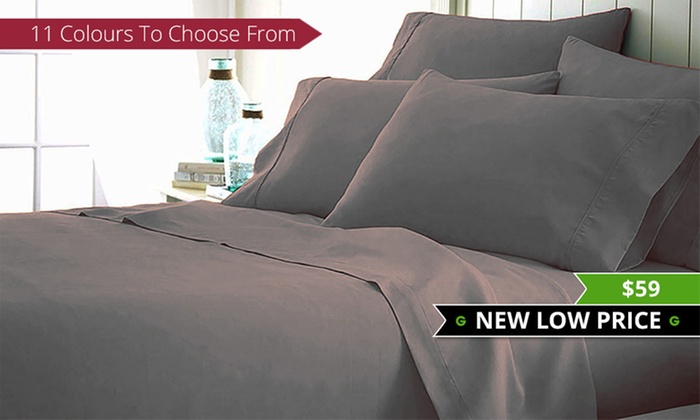 1000TC 100% Egyptian Cotton Sheet Set: Single ($59), Double ($69), Queen ($79) or King ($89)