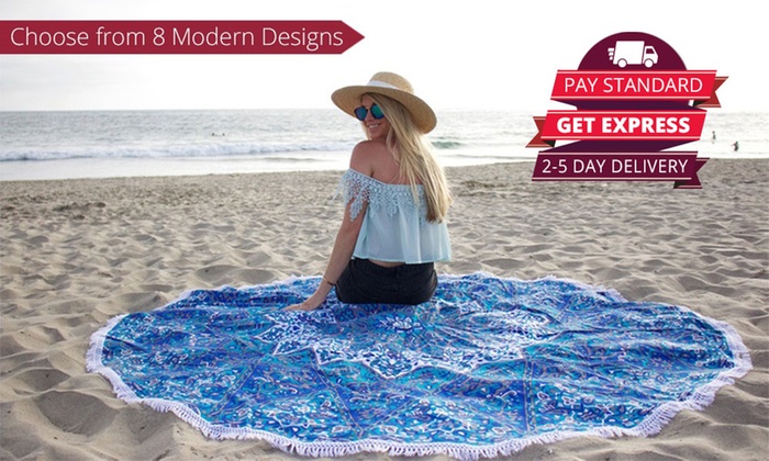 $19 for a 350GSM Designer Round Beach Towel (Don’t Pay $79)