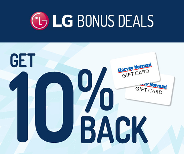 Get 10% back in Harvey Norman gift cards