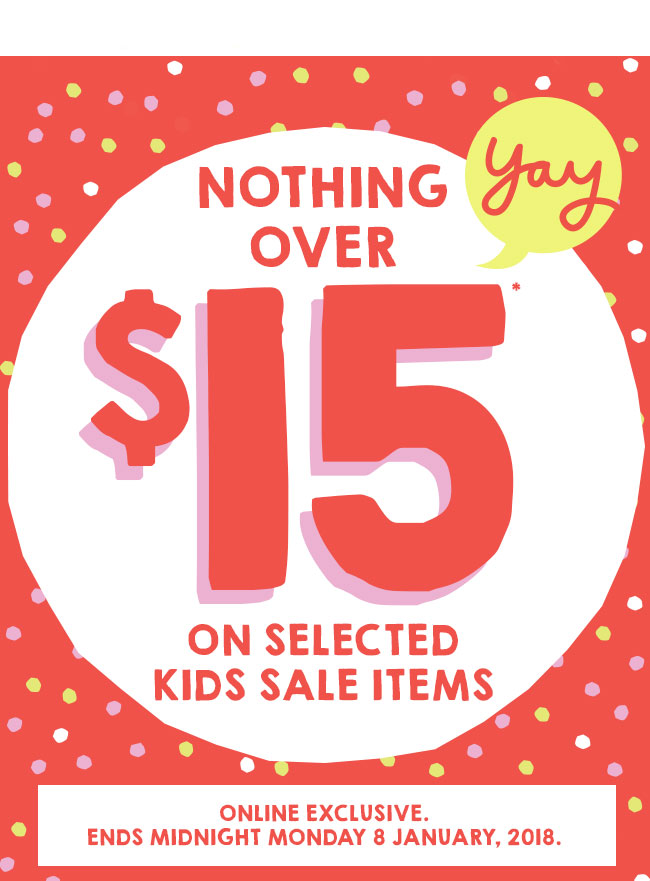 Nothing Over $15 Exclusively Online NOW
