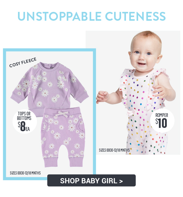 Absolutely adorable babywear from $8