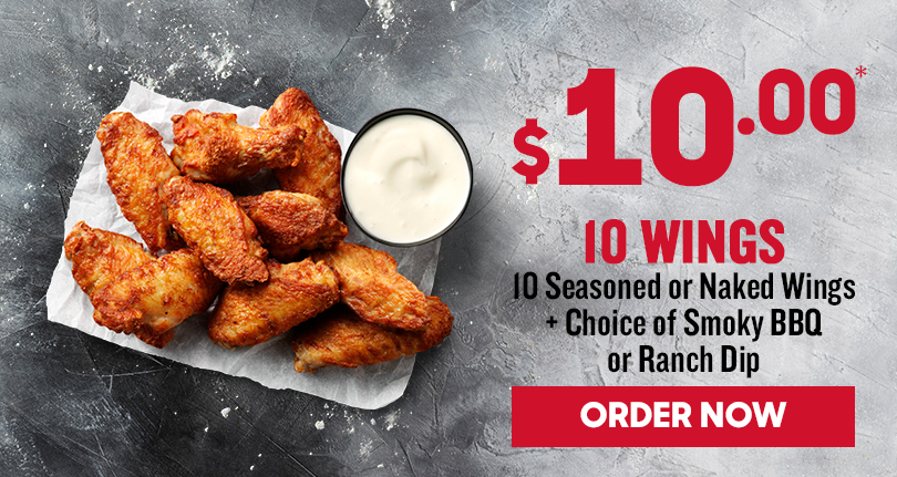 Naked Wings 10 Piece Pack $10