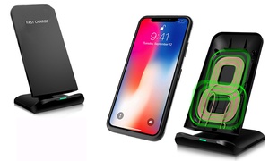 From $25 for a QI Fast Wireless Charger Stand for Various Samsung, Iphone 8, Iphone 8+, and Iphone X Smartphones $25