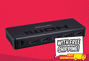 4×1 HDMI Switch with Remote Control $19