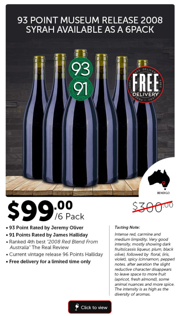 Sutton Grange Bendigo Syrah 2008 Cleanskin 6pack $ 99 .00 ea