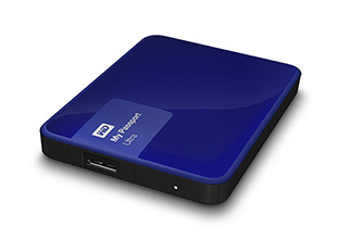 Western Digital My Passport Ultra 1TB External USB 3.0 Hard Drive with Backup Software, Blue – WDBGPU0010BBL $69