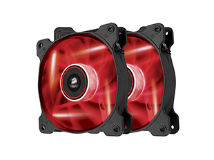 Corsair Air Series SP120 Red LED High Static Pressure Fans – Twin Pack $30