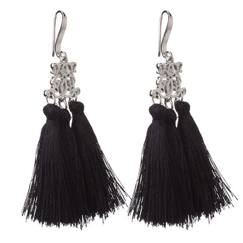 Bowerhaus Black Tassel Earrings $23.00