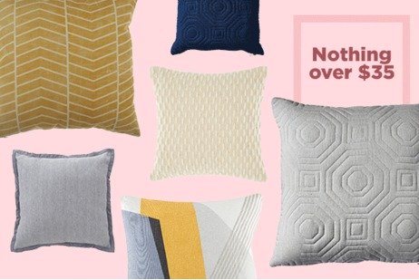 Cushions under $35! FINAL DAYS of sale!