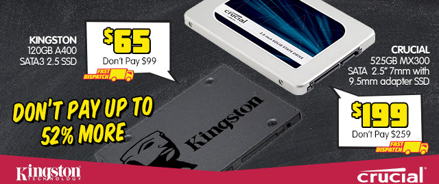 Back to School Specials | Kingston & Crucial SSD Sale FROM $65