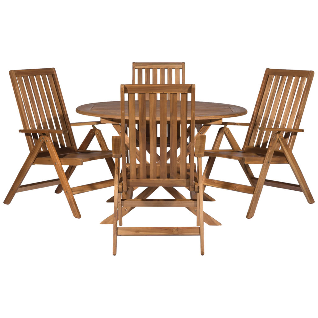 Eivissa Acacia 5 Piece Outdoor Folding Dining Set $449.00