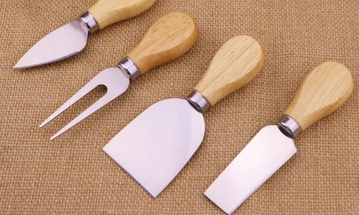 Four-Piece Cheese Knife Set with Gift Box: One ($15) or Two ($25)