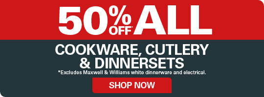 50% Off Kitchen Accessories, Dinnerware & Glassware