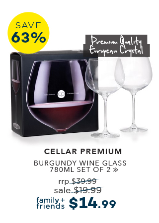 Cellar Premium Burgundy Wine Glass 780ml Set of 2 now $19.99 (RRP $39.99)