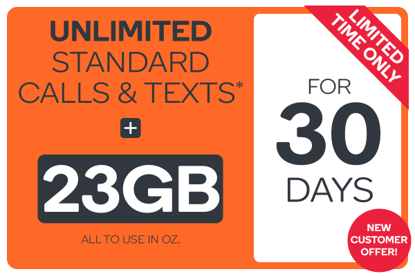 Just $4.90 for Our 23GB 30 Day Plan – Save a HUGE 90%