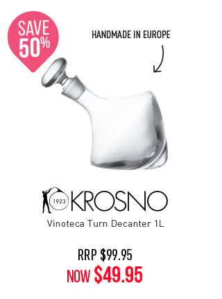 50% SAVINGS | Krosno Vinoteca Turn Decanter 1L $49.95 (RRP $99.95)