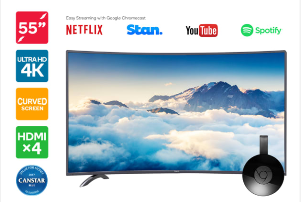 PRICE DROP: Kogan 55″ Curved 4K LED TV (Series 9 MU9500) including Google Chromecast only $649 + FREE SHIPPING