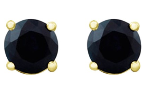 14K Gold Luxe Collection UP TO 80% OFF | 14K Gold Genuine Black Sapphire Stud Earrings only $35.00 (rrp $134.00)