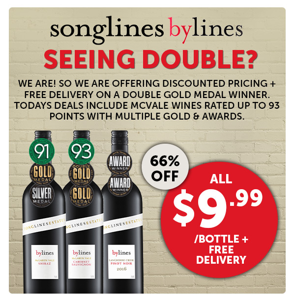 Seeing Double? Doubling Discounts On Double Gold Winner $10 McVale Will Sell Out. Discounted + Fɾee Delivery.