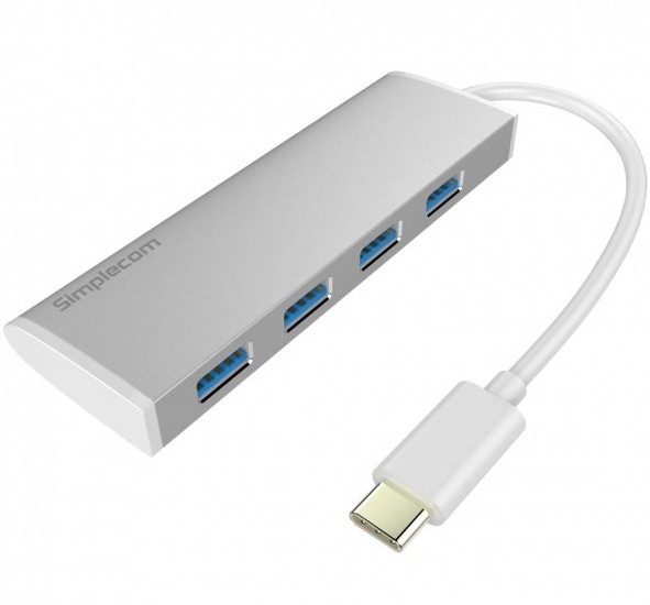 Simplecom USB Type-C 4x USB3.0 Hub $15