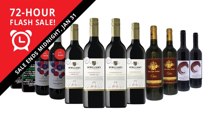 72-HR FLASH SALE: $59.95 for a 12-Bottle Mixed Red Wine Case with Eight Bottles from Five-Star Wineries (Don’t Pay $189)