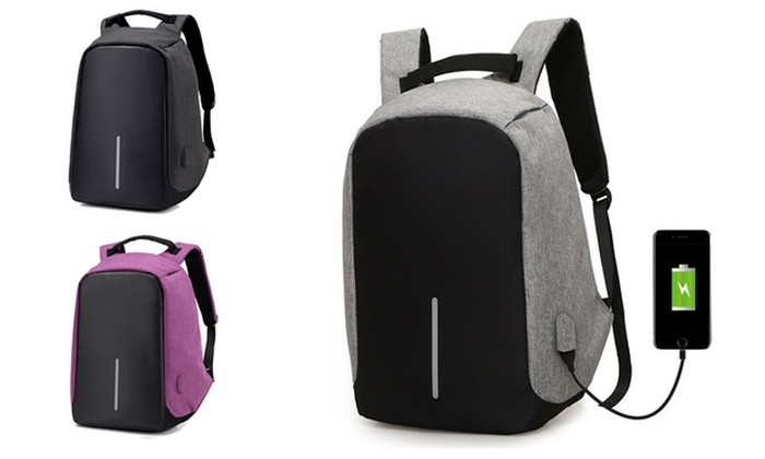 Anti-Theft Backpack with USB Charging Port: One ($29.95) or Two ($49.95)